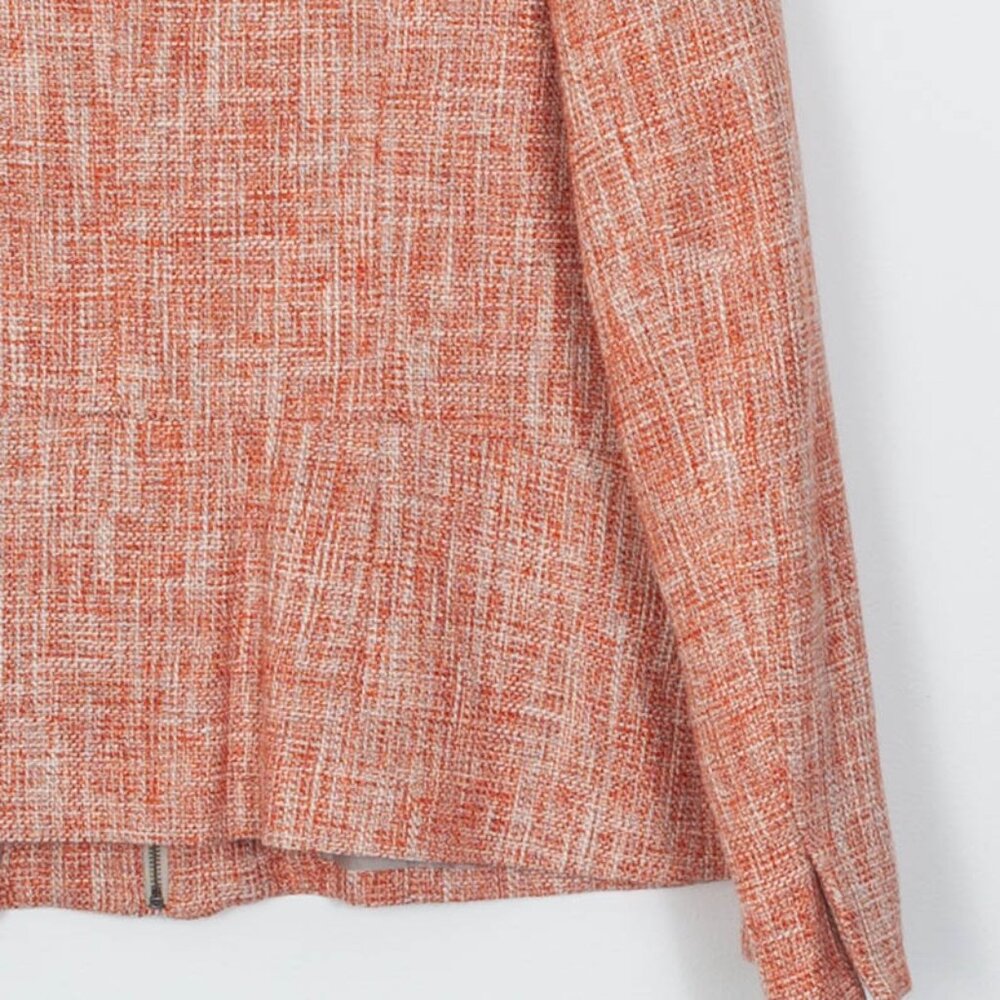 Pendleton Orange Full Zip Tweed Blazer Jacket Car… - image 6